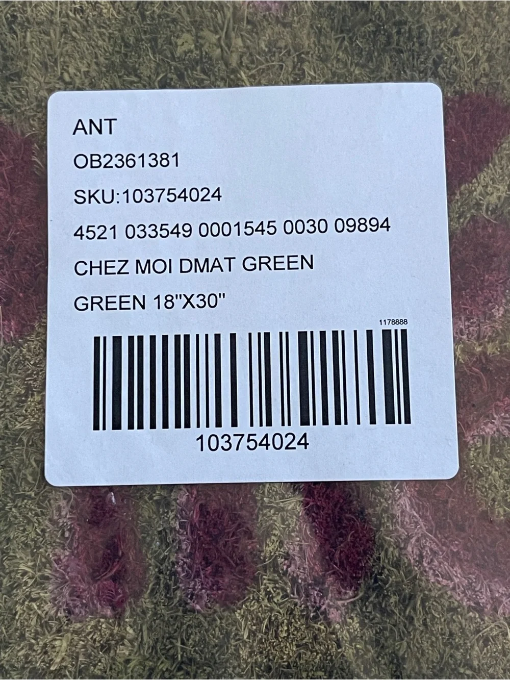 Chez Moi Gingham Coir Printed Door Mat from Anthropologie.